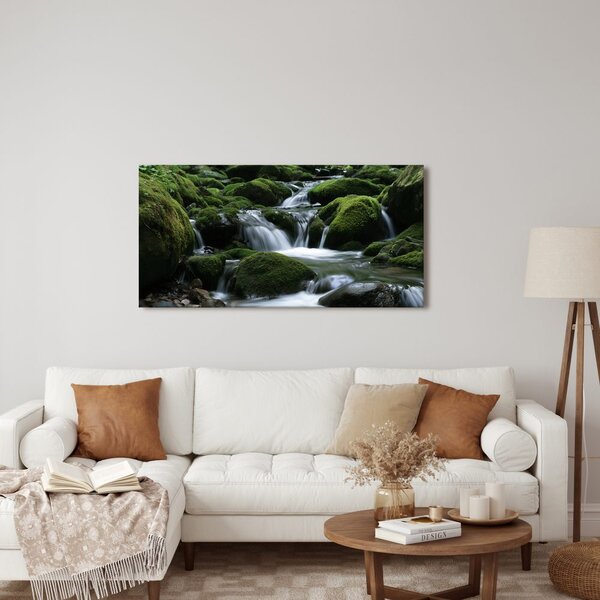Quadro su tela – Torrente silenzioso tra le rocce