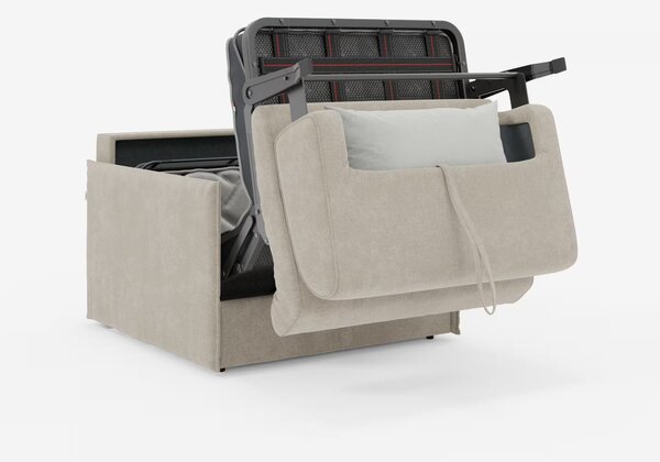 Evans poltrona letto compatta con materasso - sfoderabile in tessuto s