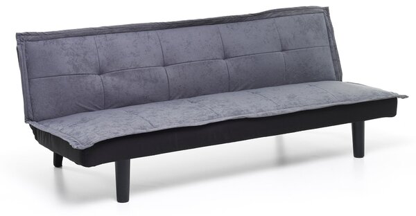 Divano Letto 3 Posti 184x75x68 cm in Tessuto Grigio