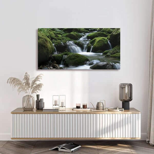 Quadro su tela – Torrente silenzioso tra le rocce