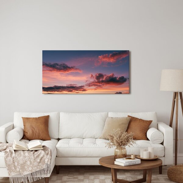 Quadro su tela – Cielo serale nei toni pastello