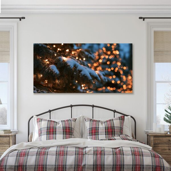 Quadro su tela – Luci natalizie sulla neve