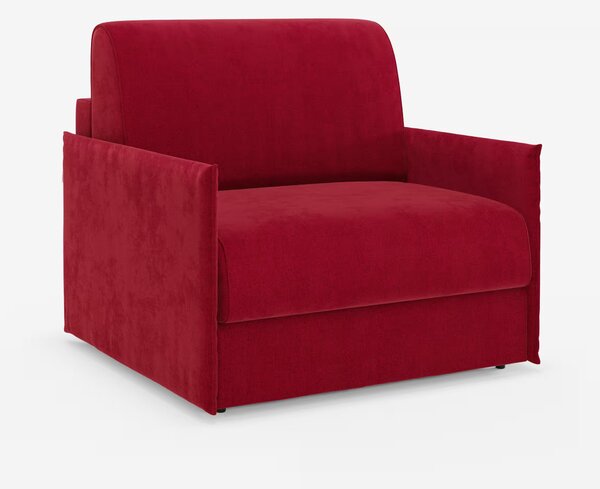 Evans poltrona letto compatta con materasso - sfoderabile in tessuto s