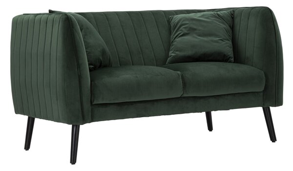 Divano Coalition 136x75x77 cm Legno Spugna e Poliestere Verde e Nero