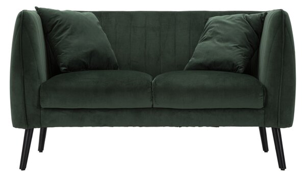 Divano Coalition 136x75x77 cm Legno Spugna e Poliestere Verde e Nero
