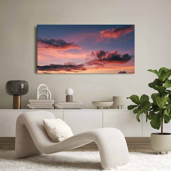 Quadro su tela – Cielo serale nei toni pastello