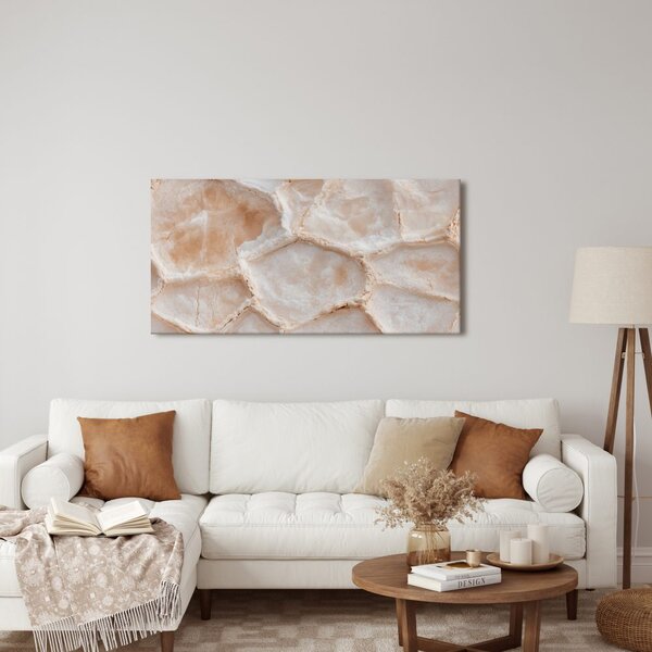 Quadro su tela – Texture color crema della pietra naturale