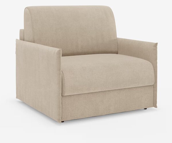 Evans poltrona letto compatta con materasso - sfoderabile in tessuto s