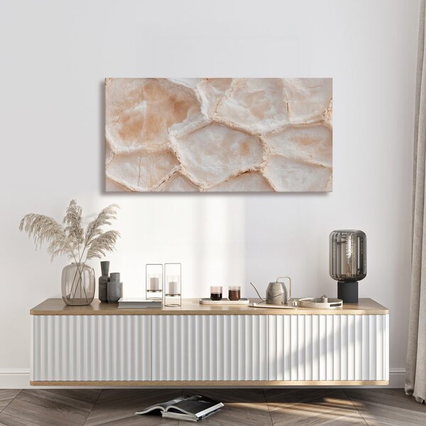 Quadro su tela – Texture color crema della pietra naturale
