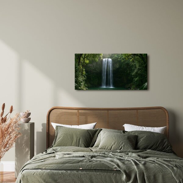 Quadro su tela – Oasi verde con cascata