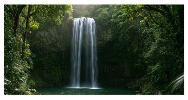 Quadro su tela – Oasi verde con cascata