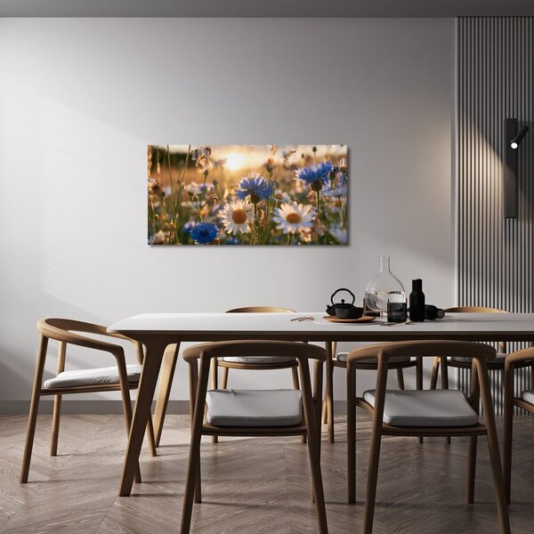 Quadro su tela – Prato estivo nella luce dorata