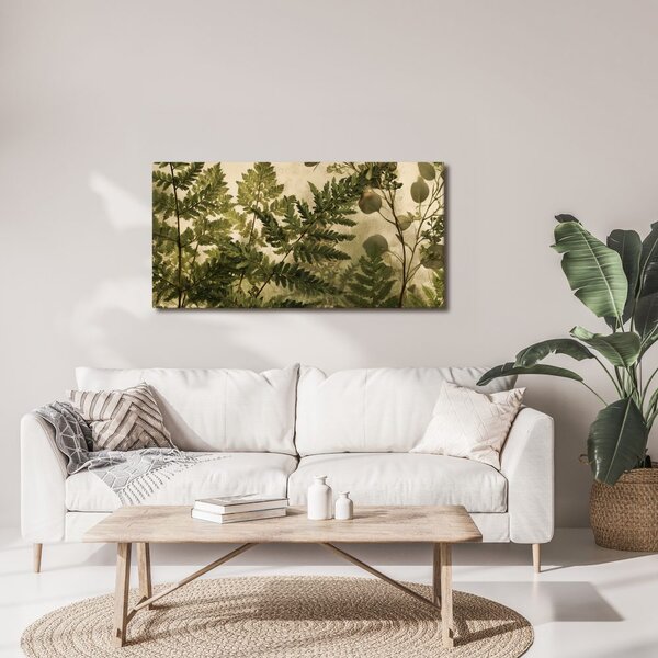 Quadro su tela – Composizione vintage di foglie boschive