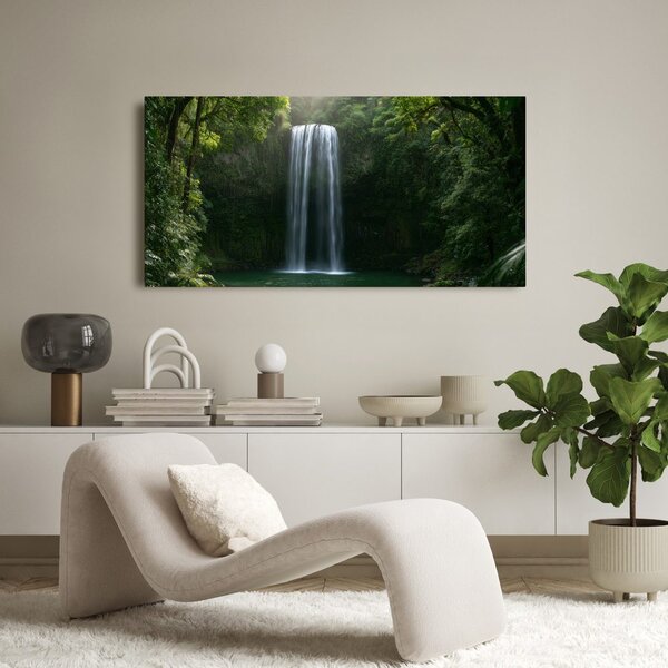 Quadro su tela – Oasi verde con cascata