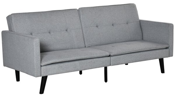 Divano Letto 2 Posti 198x81x81 cm in Tessuto Grigio