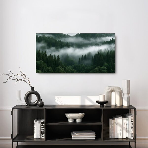 Quadro su tela – Valle verde avvolta nella nebbia