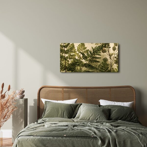 Quadro su tela – Composizione vintage di foglie boschive
