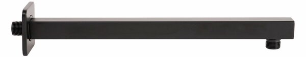 Braccio per soffione doccia nero opaco in acciaio inox quadro - Metaform