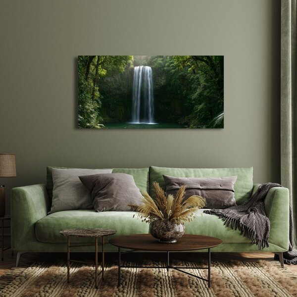 Quadro su tela – Oasi verde con cascata