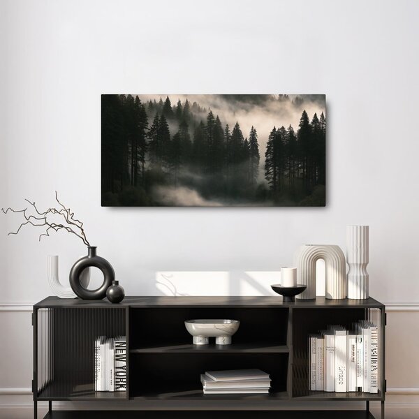 Quadro su tela – Bruma mattutina sulla foresta