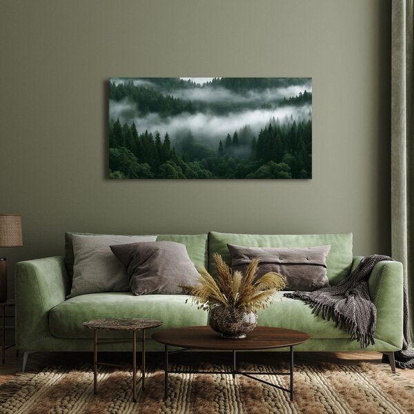 Quadro su tela – Valle verde avvolta nella nebbia