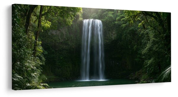 Quadro su tela – Oasi verde con cascata