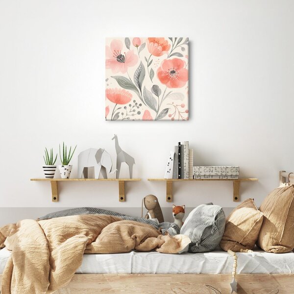 Quadro su tela – Fiori pastello in armonia delicata
