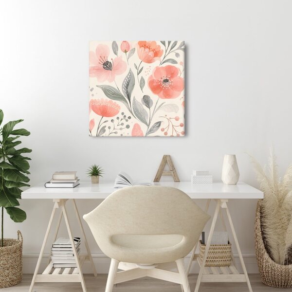 Quadro su tela – Fiori pastello in armonia delicata