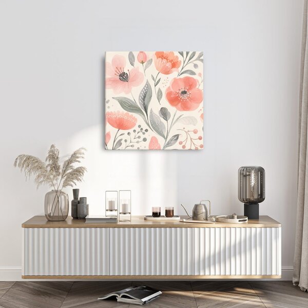 Quadro su tela – Fiori pastello in armonia delicata