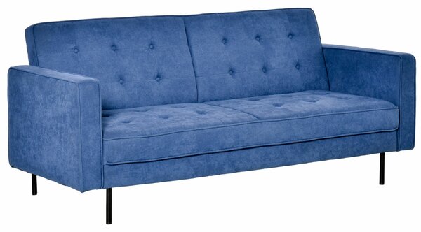 Divano Letto 3 Posti 187x91x85 cm in Tessuto Blu
