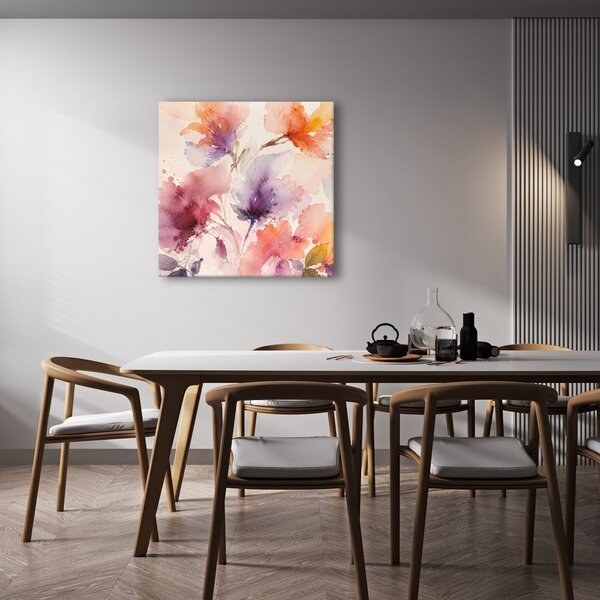 Quadro su tela – Delicati fiori ad acquerello