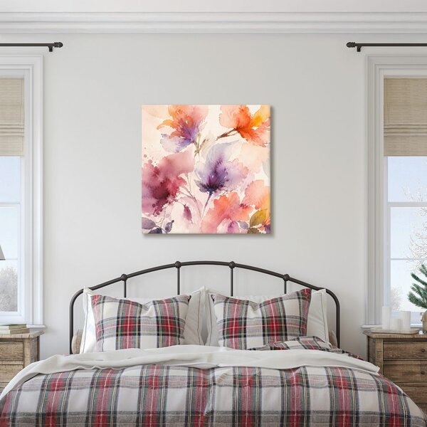 Quadro su tela – Delicati fiori ad acquerello