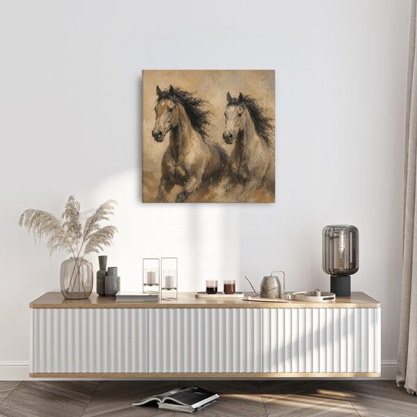 Quadro su tela – Eleganti cavalli in movimento