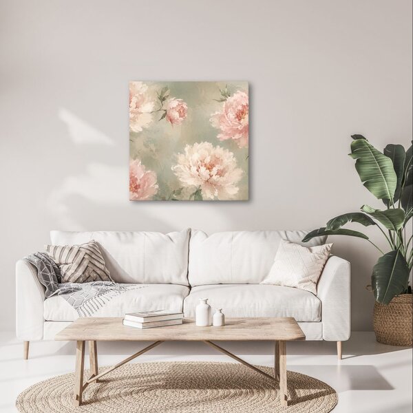 Quadro su tela – Romantici fiori di peonia