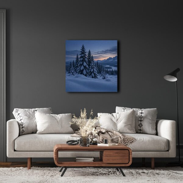 Quadro su tela – Silenzioso panorama innevato di montagna