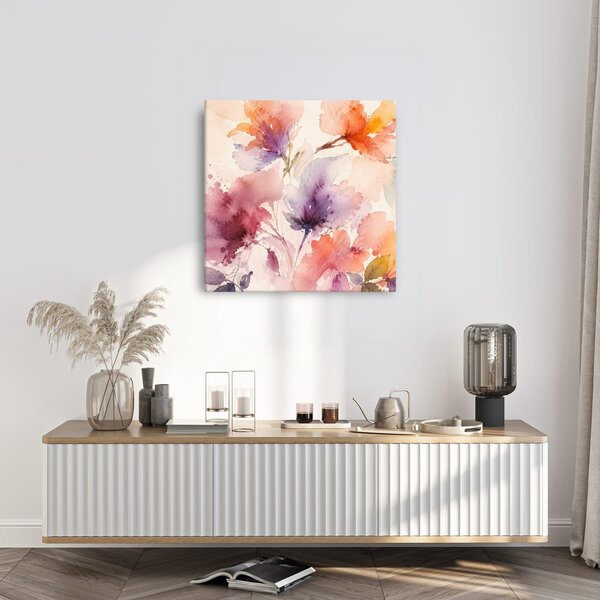 Quadro su tela – Delicati fiori ad acquerello