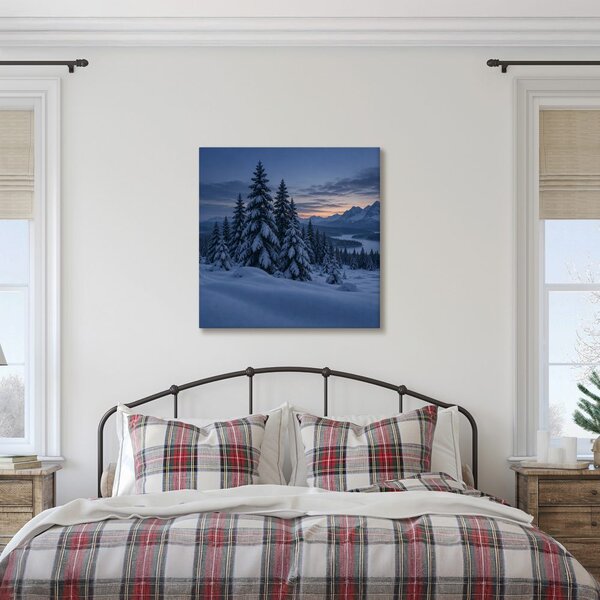 Quadro su tela – Silenzioso panorama innevato di montagna