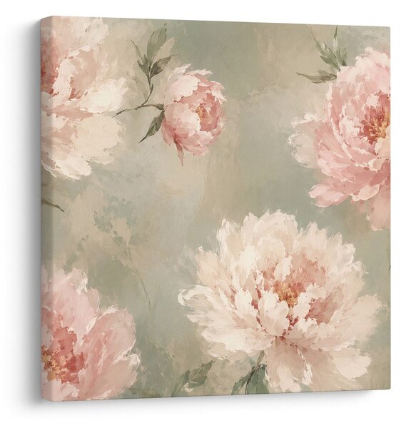 Quadro su tela – Romantici fiori di peonia