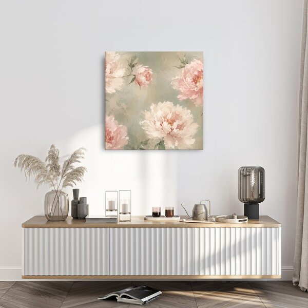 Quadro su tela – Romantici fiori di peonia