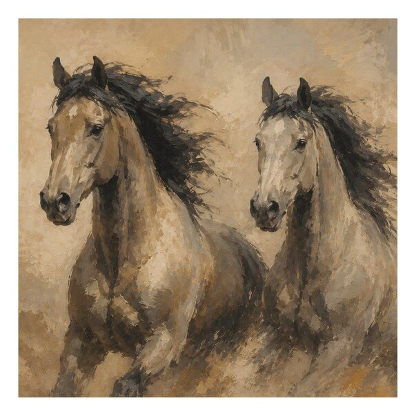 Quadro su tela – Eleganti cavalli in movimento