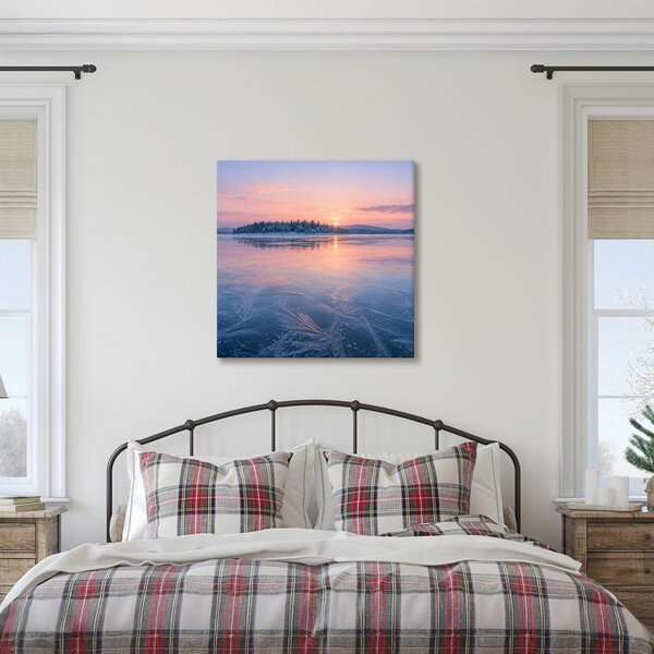 Quadro su tela – Mattino gelido sul lago ghiacciato