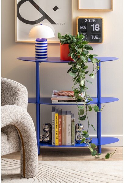 Scaffale blu in metallo 90x82x28 cm Cool Retro – Leitmotiv