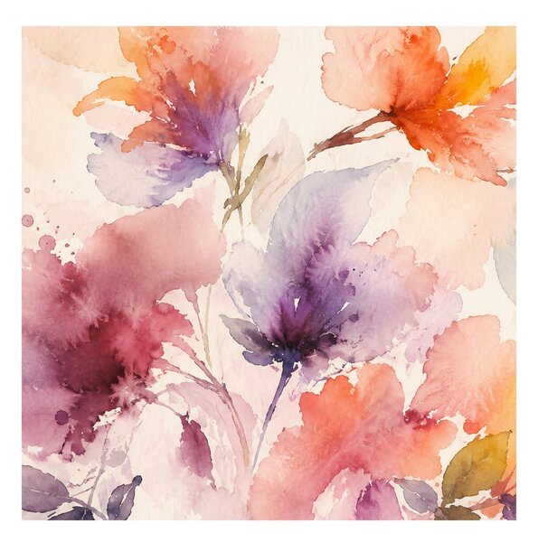 Quadro su tela – Delicati fiori ad acquerello
