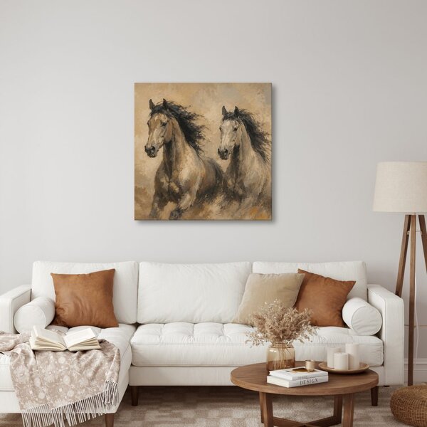Quadro su tela – Eleganti cavalli in movimento