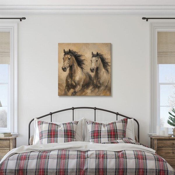 Quadro su tela – Eleganti cavalli in movimento