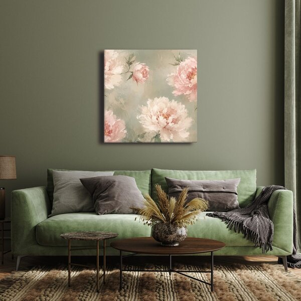 Quadro su tela – Romantici fiori di peonia