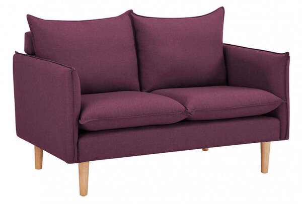 Divano 2 Posti Florin 130x84x51 h cm in Tessuto Viola