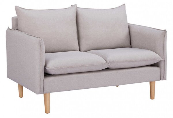 Divano 2 Posti Florin 130x84x51 h cm in Tessuto Beige