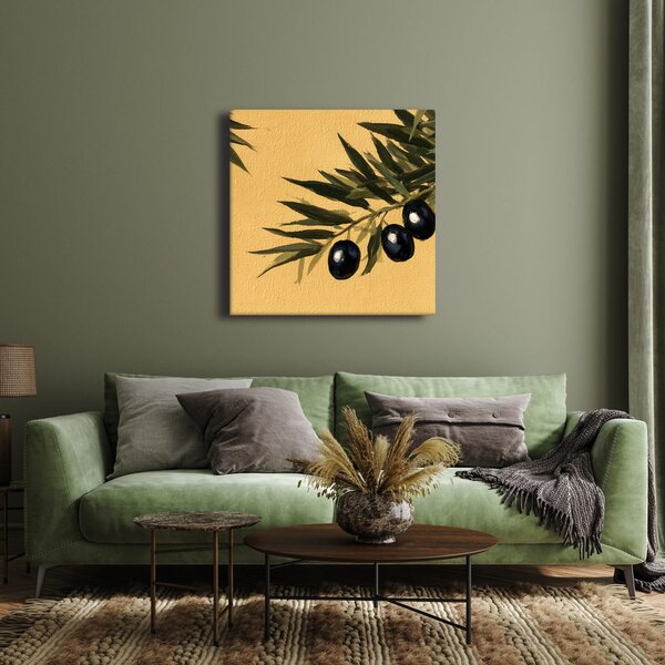 Quadro su tela – Olive scure su sfondo chiaro