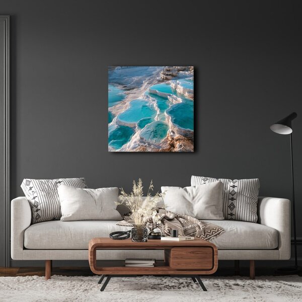 Quadro su tela – Laghetti azzurri nel travertino